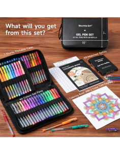 Bolígrafos de Gel Shuttle Art 120 Piezas 60 Colores Recargas 2