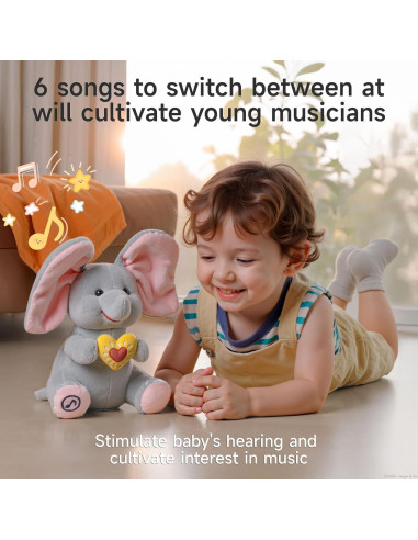 Juguete Elefante Peek a Boo eJog Pup Interactivo Musical