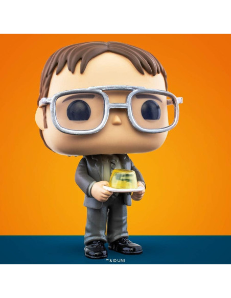 Figura Pop! The Office - Dwight con Grapadora de Gelatina