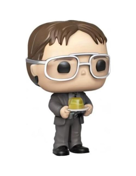 Figura Pop! The Office - Dwight con Grapadora de Gelatina