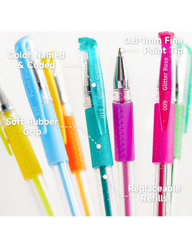 Bolígrafos de Gel Shuttle Art 120 Piezas 60 Colores Recargas