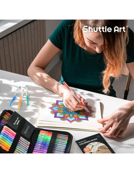 Bolígrafos de Gel Shuttle Art 120 Piezas 60 Colores Recargas