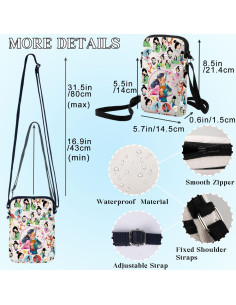 Bolsa Cruzada Mulan XK-B de Lona para Fans - 21.4x14.5cm 2