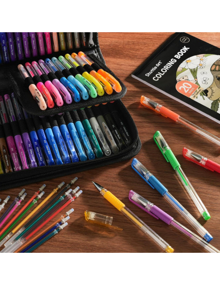 Bolígrafos de Gel Shuttle Art 120 Piezas 60 Colores Recargas