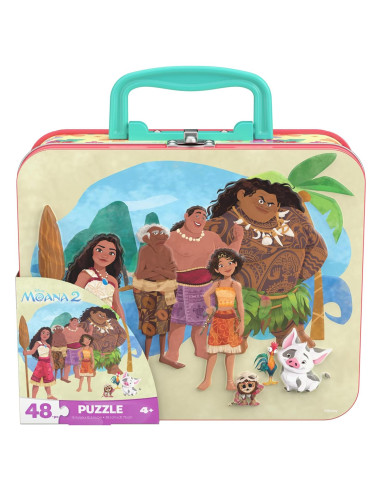 Rompecabezas Moana 2 Disney Spin Master 48 Piezas en Lata