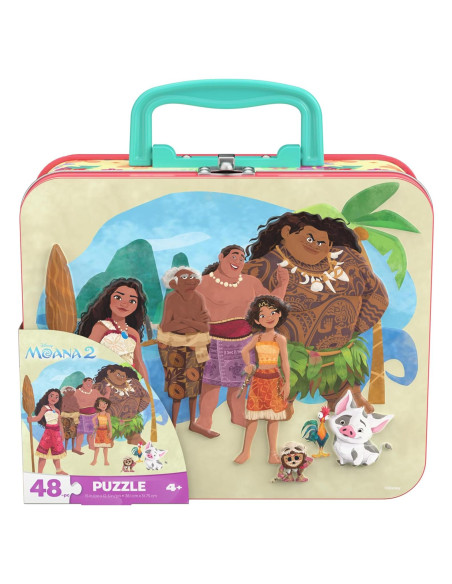 Rompecabezas Moana 2 Disney Spin Master 48 Piezas en Lata