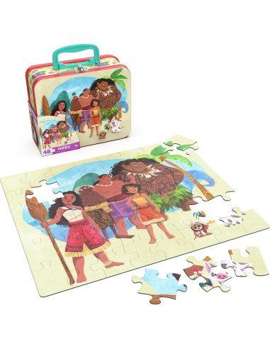 Rompecabezas Moana 2 Disney Spin Master 48 Piezas en Lata