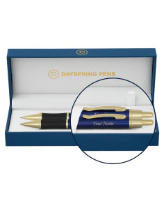 Conjunto de Bolígrafo y Lápiz Personalizado Días de Primavera Monroe Azul