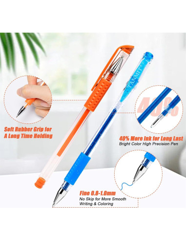 Set de 36 Bolígrafos de Gel TANMIT Multicolor Punta Fina