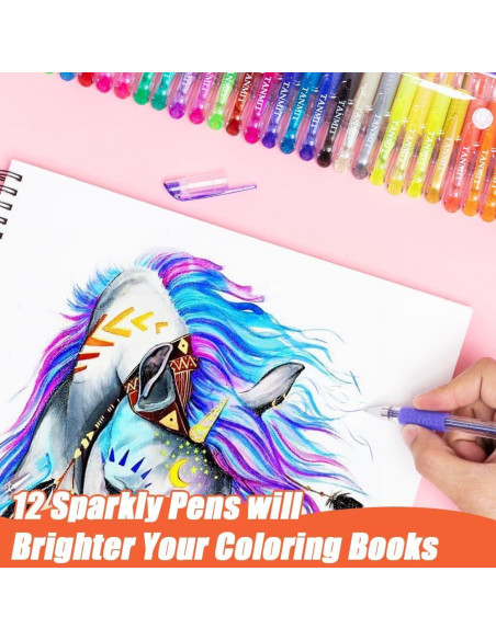 Set de 36 Bolígrafos de Gel TANMIT Multicolor Punta Fina