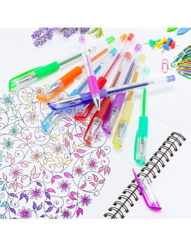 Set de 36 Bolígrafos de Gel TANMIT Multicolor Punta Fina