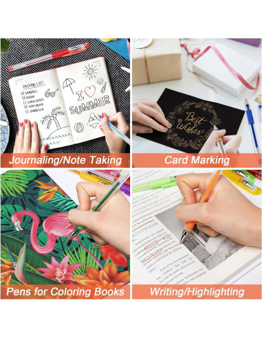 Set de 36 Bolígrafos de Gel TANMIT Multicolor Punta Fina