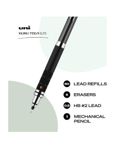Lápiz Mecánico Uniball Kuru Toga Elite 0.5mm Cuerpo Metal 2