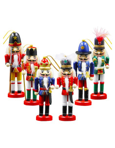 Figuras de Soldado de Cascanueces Joliyoou - 6 Pcs 13 cm