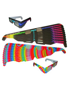 Gafas de Difracción de Fuegos Artificiales - 50 Piezas Rave