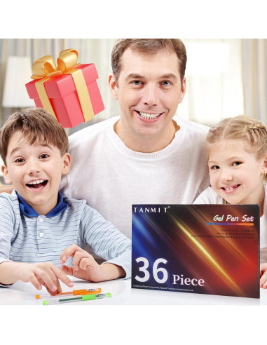 Set de 36 Bolígrafos de Gel TANMIT Multicolor Punta Fina