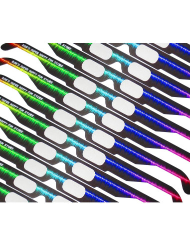 Gafas de Difracción de Fuegos Artificiales - 50 Piezas Rave