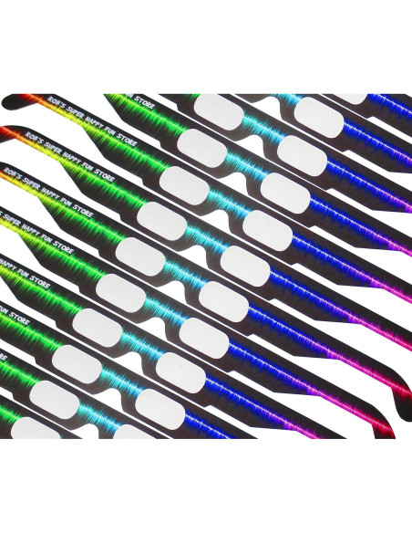 Gafas de Difracción de Fuegos Artificiales - 50 Piezas Rave