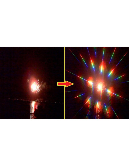 Gafas de Difracción de Fuegos Artificiales - 50 Piezas Rave