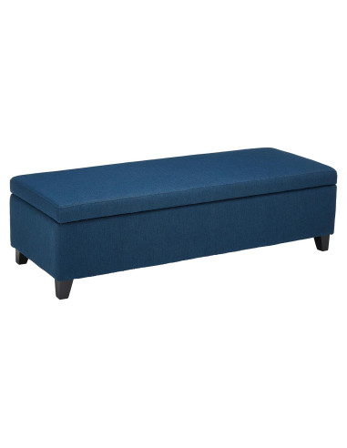 Ottomán de Almacenamiento GDFStudio 130 cm Azul Marino