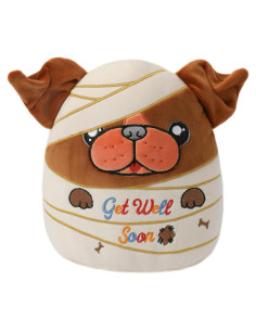 Perro de Peluche Bulldog NIUBEHOHO 28 cm con Vendajes