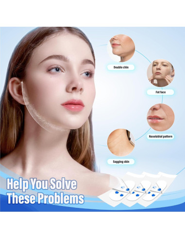 Cinta Levantadora Facial Invisible YAGUVI 128 Piezas Efecto V