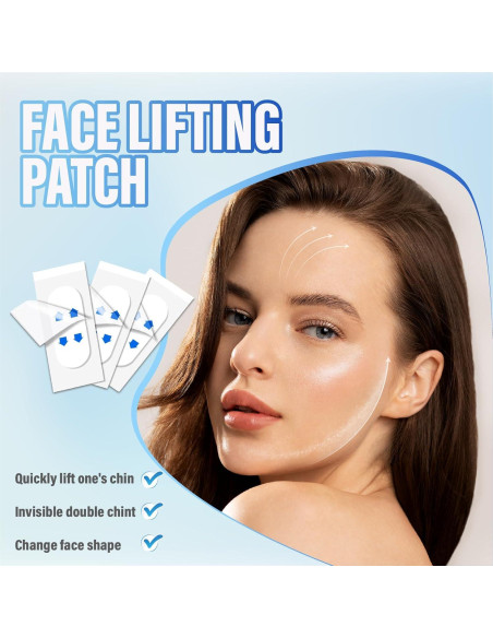 Cinta Levantadora Facial Invisible YAGUVI 128 Piezas Efecto V