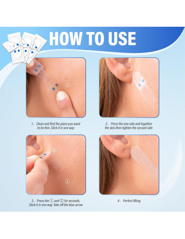 Cinta Levantadora Facial Invisible YAGUVI 128 Piezas Efecto V