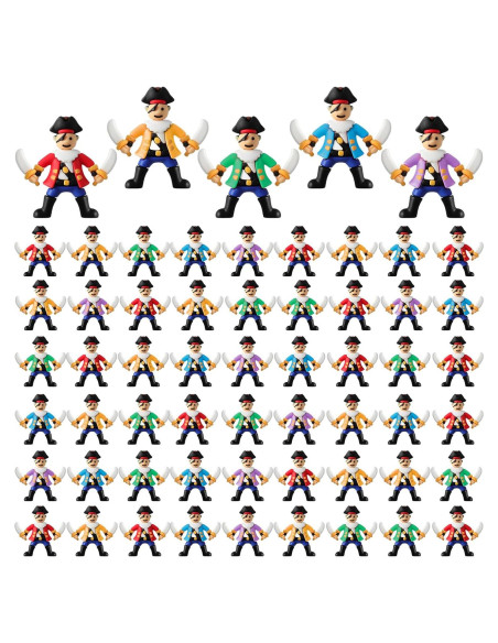 Figuras de Pirata Mini Wesiti - 25 Pcs PVC 4.06 cm