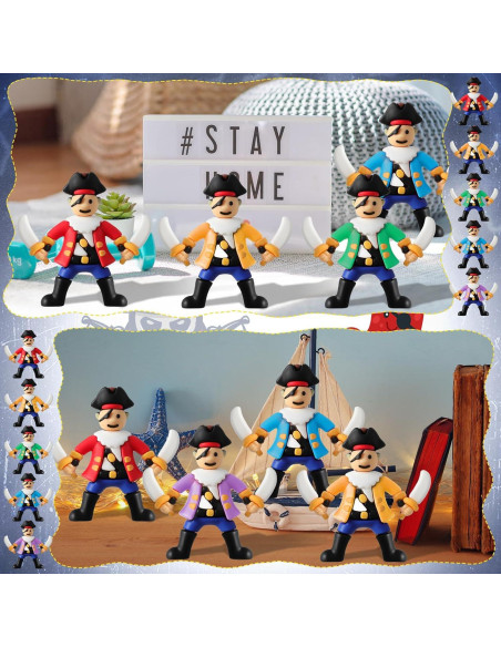Figuras de Pirata Mini Wesiti - 25 Pcs PVC 4.06 cm