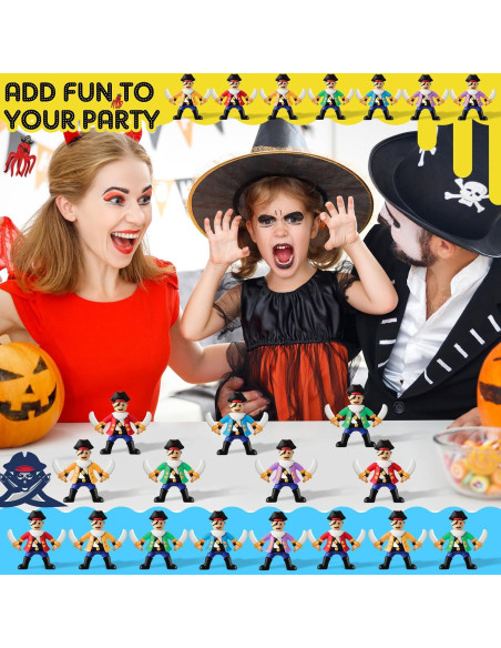 Figuras de Pirata Mini Wesiti - 25 Pcs PVC 4.06 cm