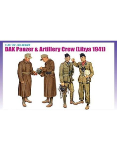 Dragon Models 1/35 DAK Panzer y Artillería Crew - 4 Figuras 2