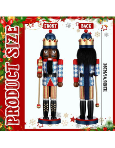 Cascanueces de Madera Hungdao 38 cm Negro Africano Navidad 2