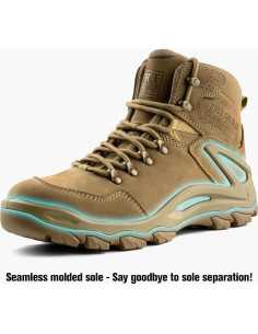 Botas Tácticas Impermeables Free Soldier para Hiking 11 Marrón 2