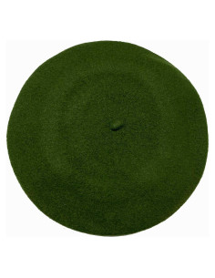 Boina de lana unisex verde oliva 27.94 cm hecha en Europa