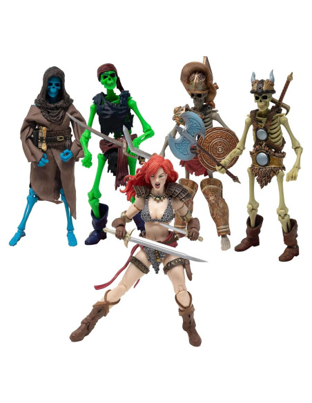 Set de 5 Figuras de Acción Red Sonja Boss Fight Studio 1:12
