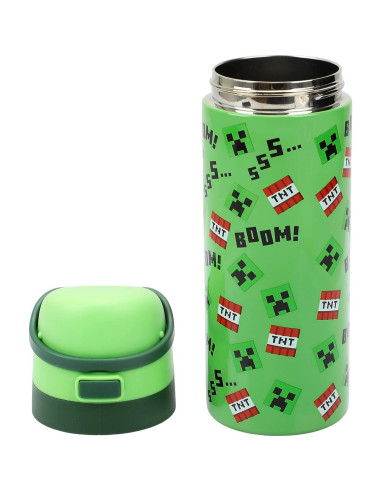 Botella de Agua Acero Inoxidable Bioworld Minecraft 710 ml