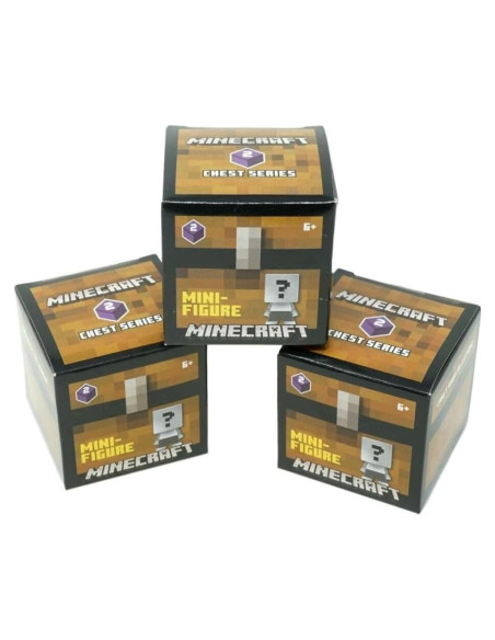 Mini Figuras Minecraft Cofre Ilimitado Serie 2 - Paquete de 3 Mini Figuras Minecraft Cofre Ilimitado Serie 2 - Paquete de 3