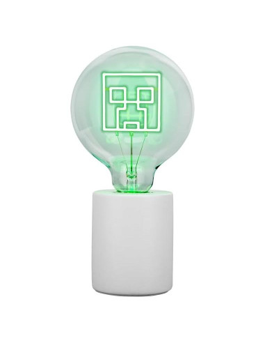 Lámpara de Neón LED Creeper Minecraft Paladone E27 Verde