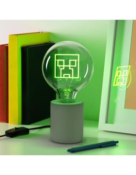 Lámpara de Neón LED Creeper Minecraft Paladone E27 Verde