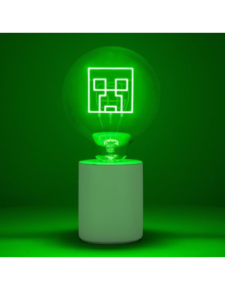 Lámpara de Neón LED Creeper Minecraft Paladone E27 Verde