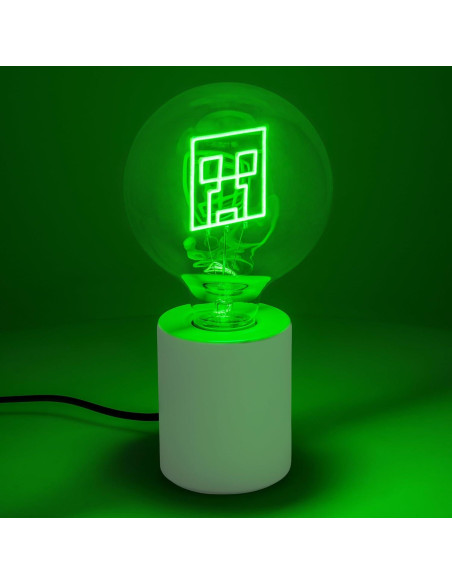 Lámpara de Neón LED Creeper Minecraft Paladone E27 Verde