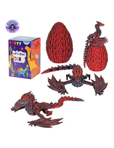 Dragón Impreso en 3D Juguete Antiestrés Articulado 6.99 cm