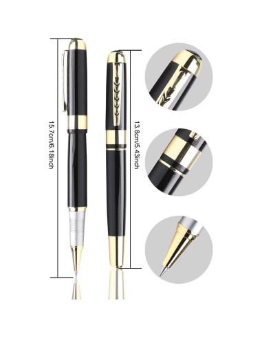 Bolígrafo de Lujo YIVONKA Negro 0.5mm Set Regalo Ejecutivo