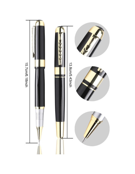 Bolígrafo de Lujo YIVONKA Negro 0.5mm Set Regalo Ejecutivo
