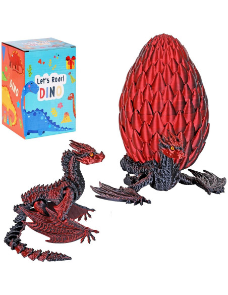Dragón Impreso en 3D Juguete Antiestrés Articulado 6.99 cm