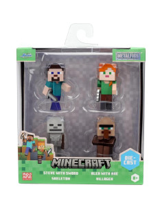 Figuras Coleccionables de Metal Jada Minecraft 4-Pack 6.35 cm 2