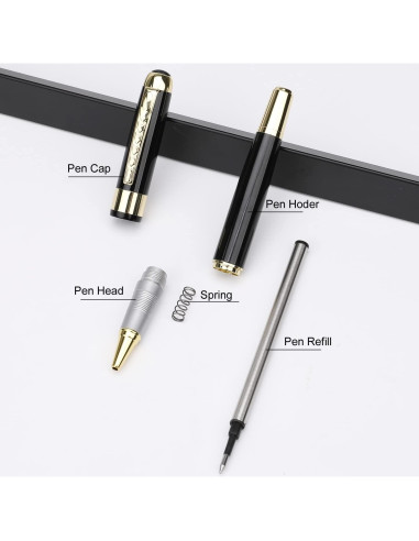 Bolígrafo de Lujo YIVONKA Negro 0.5mm Set Regalo Ejecutivo