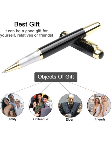 Bolígrafo de Lujo YIVONKA Negro 0.5mm Set Regalo Ejecutivo