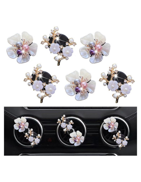 6 Clips Ambientadores de Auto Flor Margarita Cauaoa